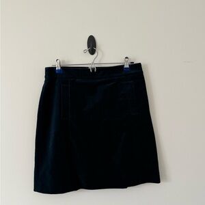 Ann Taylor Navy Velvet Skirt